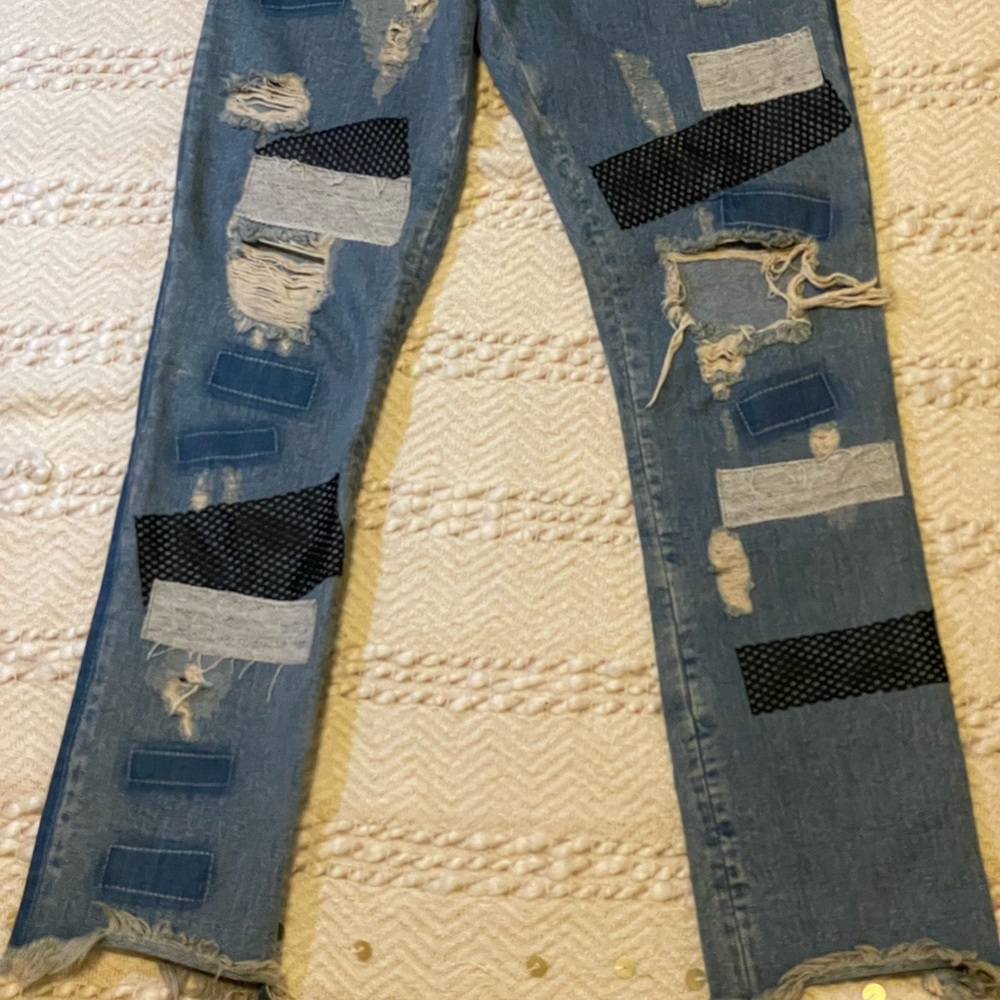 Boho Patchwork Jeans - Picture 7 of 16
